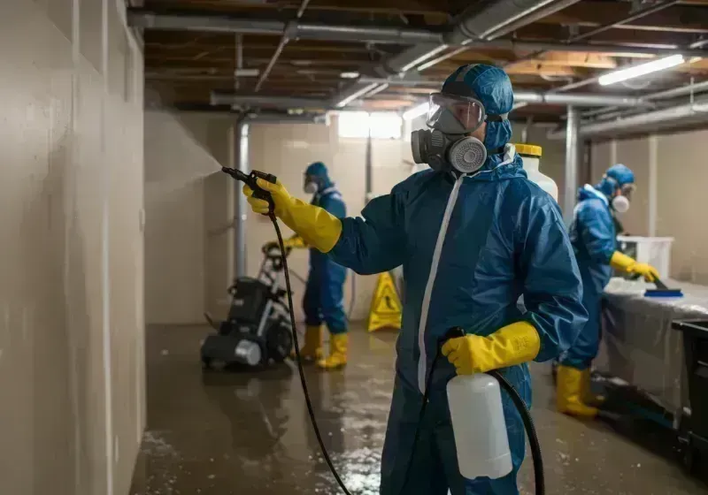 Basement Sanitization and Antimicrobial Treatment process in Hamilton, IL